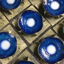 【茶托】宙(紺) 2枚組 | 無線銀貼七宝