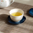 【茶托】宙(紺) 2枚組 | 無線銀貼七宝