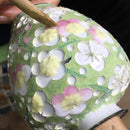 【花瓶】3玉形 ひわ萌黄 梅詰 | 有線本七宝