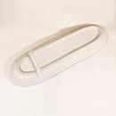 【美濃焼】マルモ加藤陶器 舟型仕切り付き長皿 白