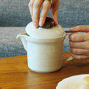 【美濃焼】マルモ加藤陶器 広口ポット 粉引 (アミ付)