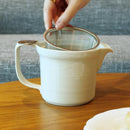 【美濃焼】マルモ加藤陶器 広口ポット 粉引 (アミ付)