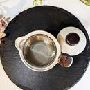 【美濃焼】マルモ加藤陶器 広口ポット 粉引 (アミ付)