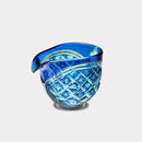 【片口】二重被せ (緑-瑠璃) | 薩摩切子 | satuma