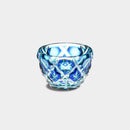 【お猪口】二重被せ (緑-瑠璃) おちょこ | 薩摩切子 | satuma