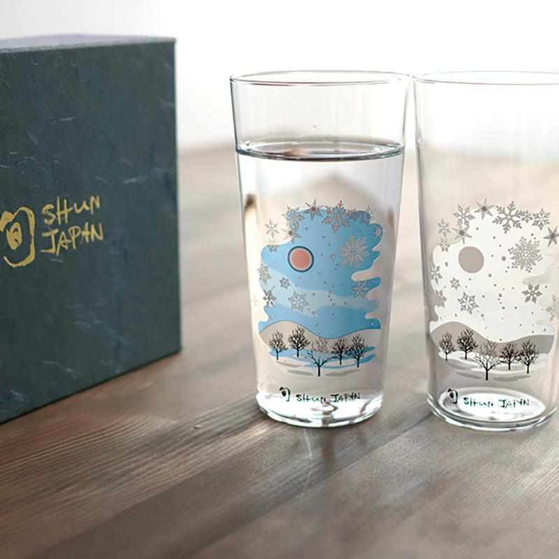 【タンブラーグラス2点セット】冷感 雪結晶 | 丸モ高木陶器