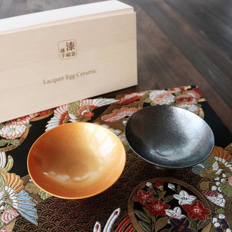 【平盃】漆薄手磁器 | 美濃焼 | 丸モ高木陶器
