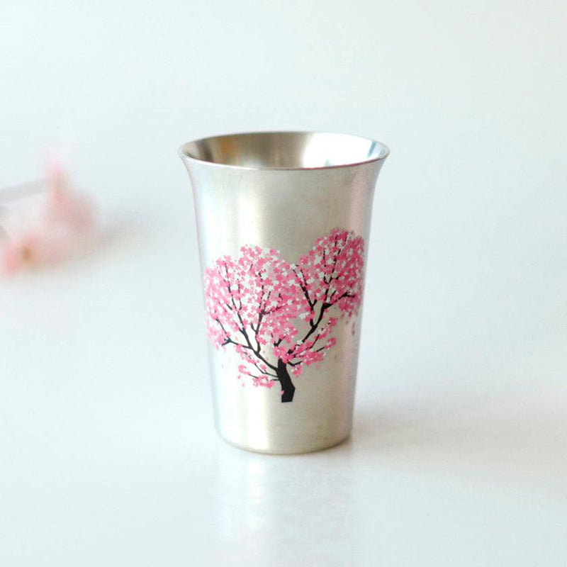 【タンブラー】冷感 純銅錫被 桜 | 丸モ高木陶器