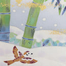 【パネル】竹に雀 | 加賀友禅 | 染の四季