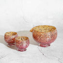 【吹きガラス】Izumo 酒器3点セット UTAGE ~春宴~ ピンク