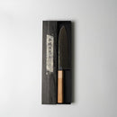 【三徳包丁 堺打刃物】ゴールド割込 V5 槌目 樫八角柄 180mm 日本製 一刀斎虎徹