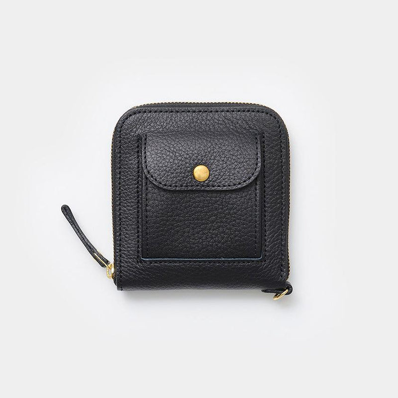 【本革キーケース】SMART MOVE! -type2 | コインポケットタイプ- Alley Black (路地入ル) | 革加工 | RAKUKEI