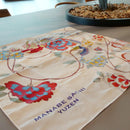 【風呂敷】ケモノデ 大判 白 | 京友禅