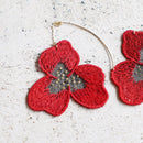 【ピアス】tint パンジー 真紅 | 京友禅