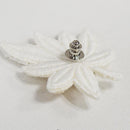 【ブローチ】tint リーフ 生地白 | 京友禅 | Morphosphere