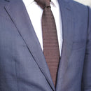 【手織りネクタイ】KUSKA ガルザタイ ダークブラウン 日本製 手織り