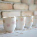 【磁器】大倉陶園 四季湯呑み碗シリーズ（4客揃）
