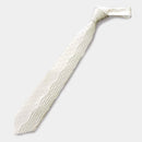 【西陣織】Nekado プリーツタイ 水玉 ホワイト