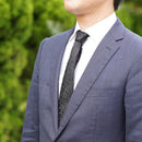 【西陣織】Nekado プリーツタイ 水玉 ブラック