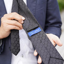 【西陣織】Nekado プリーツタイ 水玉 ブラック