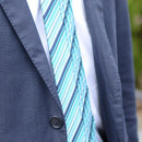 【西陣織】Nekado プリーツタイ マルチストライプ グリーン