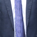 【西陣織】Nekado プリーツタイ 縦スト ブルー