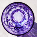 【グラス】冷酒グラス 銀湾の花-ginwan no hana- 金紫 | 切子