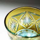 【グラス】冷酒グラス 銀湾の花-ginwan no hana- イエロースカイブルー | 切子