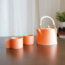 【美濃焼】晋山窯ヤマツ ティーポット＆ミニカップ 3点セット Voyage オランジュルーシー