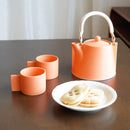 【美濃焼】晋山窯ヤマツ ティーポット＆ミニカップ 3点セット Voyage オランジュルーシー