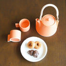 【美濃焼】晋山窯ヤマツ ティーポット＆ミニカップ 3点セット Voyage オランジュルーシー