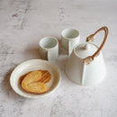 【美濃焼】晋山窯ヤマツ ティーポット＆ミニカップ 3点セット Voyage ブランネージュ