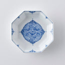 【お皿】八角向付 間取牡丹唐草 | 三川内焼 | 平戸松山窯