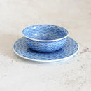 【酒器セット】二口燗瓶&台付盃 (2ヶ)平戸青海波 | 三川内焼 | 平戸松山窯