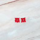 【アクセサリー】スカーレット (ブローチ、チェーンブレスレット、ピアス、ペンダント 4点セット ) | つまみ細工