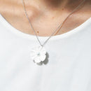 【アクセサリー】コットン (バレッタ、ヘアクリップ、ブローチ、ペンダント 4点セット ) | つまみ細工