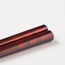 【漆 溜塗】十八膳 箸 だん 三段朱 (1膳)