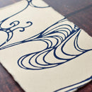 【はがき】水 紺 無地 (1枚)｜唐紙