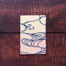 【はがき】水 紺 桃地 (1枚)｜唐紙