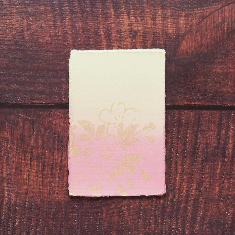 【はがき】桜 金雲母 桃地 (1枚)｜唐紙