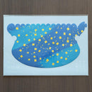 【折り紙トレイ】紙の貝殻椀 刷毛石青 | 加飾技法