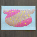 【折り紙トレイ】紙の貝殻椀 刷毛石赤 | 加飾技法