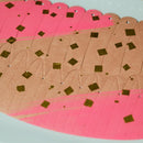 【折り紙トレイ】紙の貝殻椀 刷毛石赤 | 加飾技法