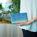 【カジュアルポーチ】ニライカナイ (青) | 八重山みんさー織り |あざみ屋