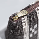 【カジュアルポーチ】綾羽 (グレー茶) | 八重山みんさー織り |あざみ屋