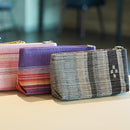 【カジュアルポーチ】綾羽 (グレー茶) | 八重山みんさー織り |あざみ屋