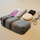 【カジュアルポーチ】綾羽 (グレー茶) | 八重山みんさー織り |あざみ屋