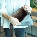 【トラベルショルダー】綾羽 (グレー茶) | 八重山みんさー織り |あざみ屋