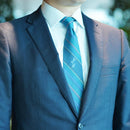 【ネクタイ】 イノー (青) | 八重山みんさー織り |あざみ屋