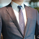 【ネクタイ】ピンストライプ (紺) | 八重山みんさー織り |あざみ屋